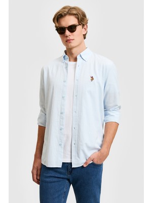 U.s. Polo Assn. Erkek Açık Mavi Gömlek Basic 50320255-VR003