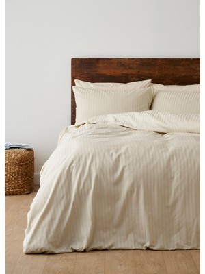 Bella Maison Premium Tencel Çift Kişilik Nevresim Seti Bej (200X220 Cm)