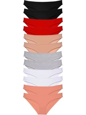 Modenya 12 Adet Süper Eko Set Likralı Kadın Slip Külot Set 1