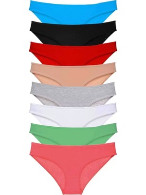 Modenya 8 Adet Süper Eko Set Likralı Kadın Slip Külot Set 3