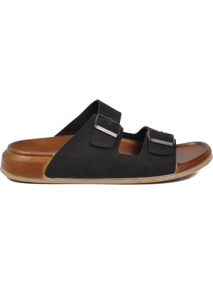 Ayakmod Siyah Yumuşak Taban Hafif Anatomik Erkek Terlik 305-2002 M