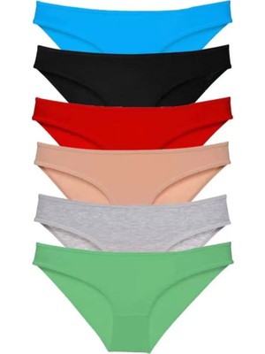 Modenya 6 Adet Süper Eko Set Likralı Kadın Slip Külot Renk 2
