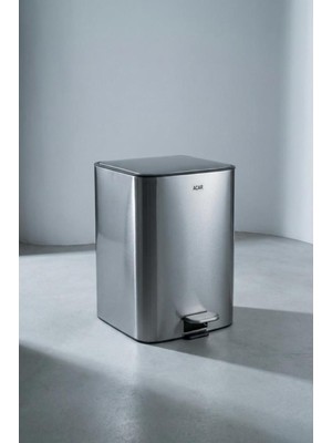 PremiumPort Şık Inox Kare Çöp Kutusu 42X30X30CM 18L, Ev ve Ofis Için Pratik Seçenek