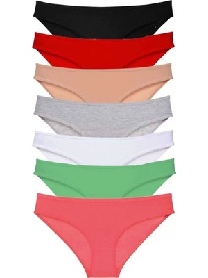 Modenya 7 Adet Süper Eko Set Likralı Kadın Slip Külot Set 3