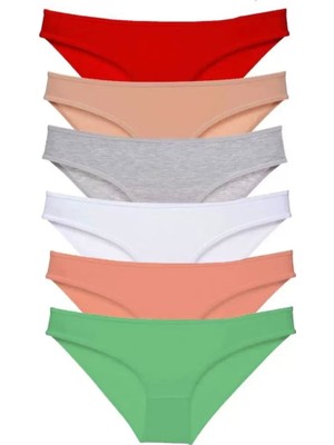 Modenya 6 Adet Süper Eko Set Likralı Kadın Slip Külot Renk 4