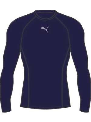 Puma Erkek Lacivert Puma Lıga Baselayer Tee Ls Lacivert Erkek Antrenman T-Shirt