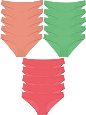 Modenya 15 Adet Süper Eko Set Likralı Kadın Slip Külot 536