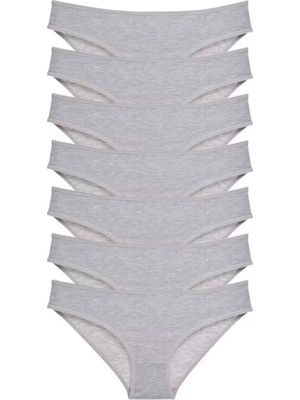 Modenya 7 Adet Süper Eko Set Likralı Kadın Slip Külot Gri