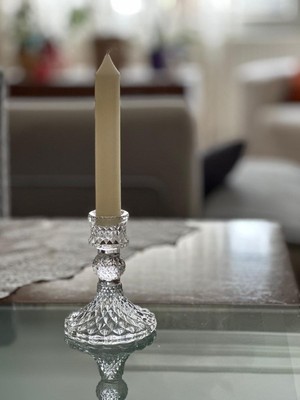 Artnest Vintage Kristal Şamdan Mumluk, Dekoratif Cam Mumluk,Masa Dekoru, Ev Dekoru, Hediyelik