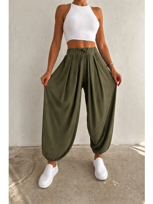 Feville Kadın Modal Kumaş Yumuşak Doku Şalvar Pantolon