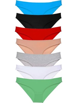 Modenya 7 Adet Süper Eko Set Likralı Kadın Slip Külot Set 2