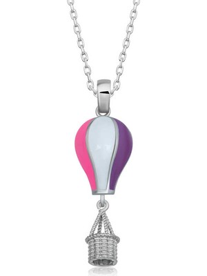 Elwes 925 Ayar Gümüş Kapadokya Balon Kadın Gümüş Kolye