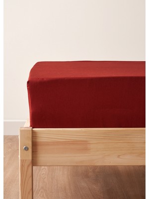 Bella Maison Premium Tencel Çift Kişilik Lastikli Çarşaf Bordo (160X200X35 Cm)