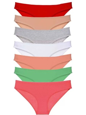 Modenya 7 Adet Süper Eko Set Likralı Kadın Slip Külot Set 8