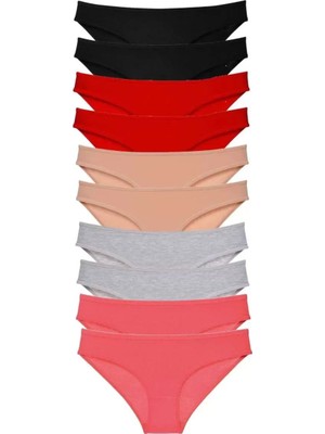 Modenya 10 Adet Süper Eko Set Likralı Kadın Slip Külot 503