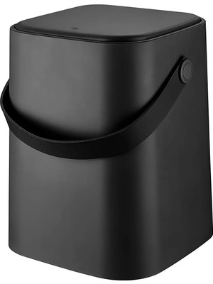 PremiumPort 8 Lt Büyük Boy Iç Kovalı Tezgah Üst Çöp Kovası, Click Kapaklı, Tutma Saplı