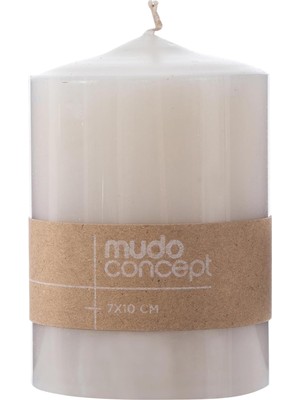 Enyaza Home Sütun Mum Beyaz 7X10 cm