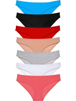 Modenya 7 Adet Süper Eko Set Likralı Kadın Slip Külot Set 3