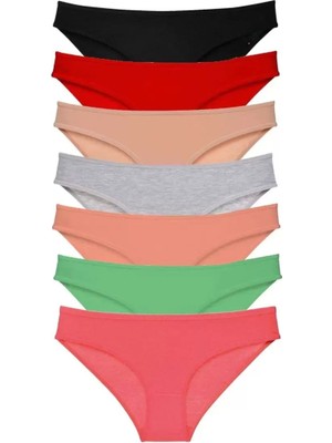 Modenya 7 Adet Süper Eko Set Likralı Kadın Slip Külot Set 4