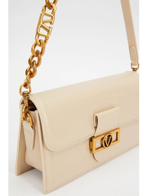 Lale Butik Levidor Sert Deri Çift Askılı Premium Çanta 930239 Bej