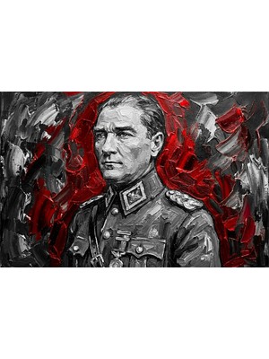Atatürk — 3D Kabartmalı Premium Duvar Sanatı