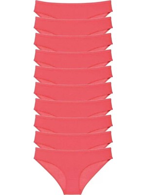 Modenya 10 Adet Süper Eko Set Likralı Kadın Slip Külot Fuşya