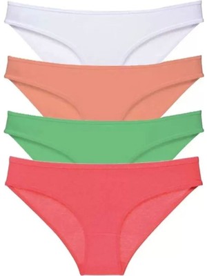 Modenya 4 Adet Süper Eko Set Likralı Kadın Slip Külot 526