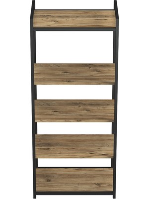 Melli 5 Raflı Atlantik Çam Metal Mutfak Rafı – Modern Çok Amaçlı Raf