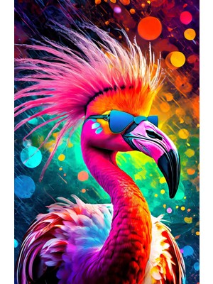 Flamingo Ritmi — 3D Kabartmalı Premium Duvar Sanatı