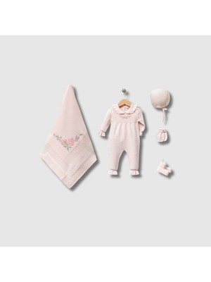 Nipperland Yenidoğan Kanaviçe Işlemeli Triko Hastane Çıkış Seti