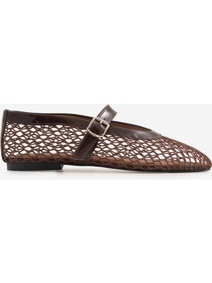 Shoemark Lorin Kahve Suni Vegan &file Kadın Babet