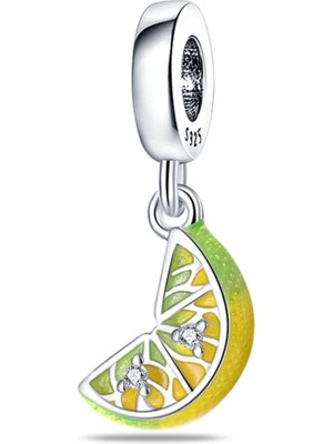 Fubena Limon Sallantılı 925 Ayar Gümüş Charm