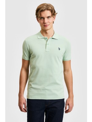 U.s. Polo Assn. Erkek Su Yeşili Tişört Basic 50322347-VR048