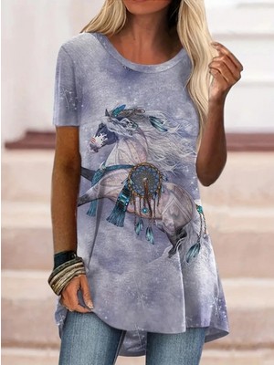 Pileli Store Pilelistore- Kadın Kısa Kollu Bisiklet Yaka Salaş Süprem Bluz