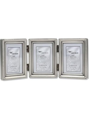 Enyaza Home Frames Inci Bordür, 2,5 x 3,5 Cm, Üçlü, Kalay