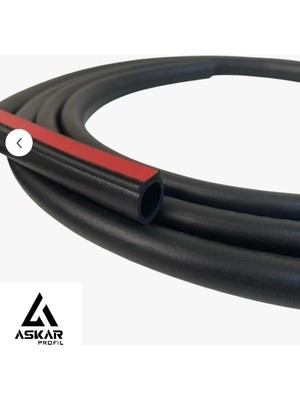 Aşkar Profil Bantlı Kapı Fitili Sünger ( Çap-15 mm )- [ 1 Adet 1 Metre )