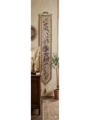 Believe Kınay S.kahve Jakarlı Dokuma Goblen  Dekoratif Askılı Püsküllü Pano Tablo 20*100