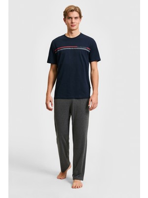 U.s. Polo Assn. Erkek Lacivert Pijama Takım 50326145-VR033