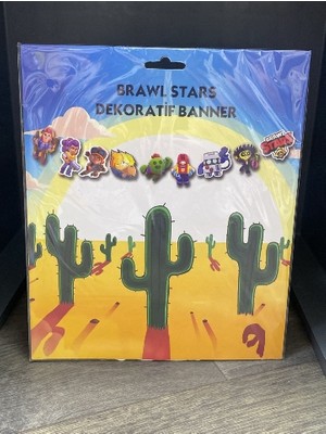 Dizayn Parti Evi Dzyn Brawl Stars Dekoratif Banner – Doğum Günü Parti Süsü Banner