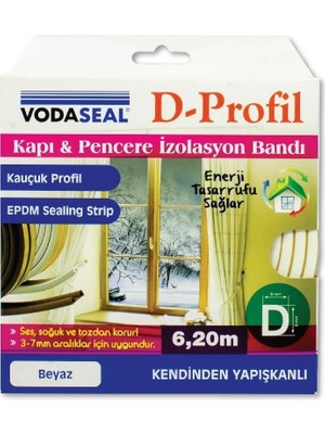 Senka Kapı ve Pencere Izolasyon Bandı Beyaz 6,20 Metre