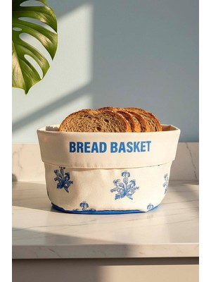 Riva İstanbul Elysian Blue Keten Ekmek Sepeti