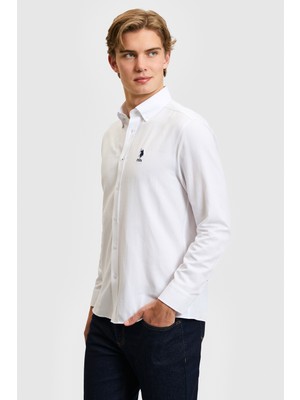 U.s. Polo Assn. Erkek Beyaz Gömlek Basic 50320276-VR013