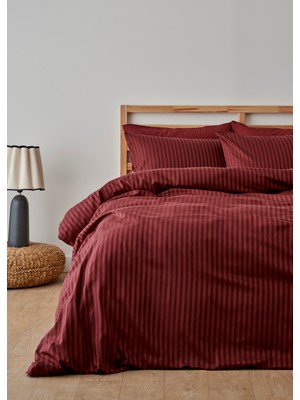 Bella Maison Premium Tencel Çift Kişilik Nevresim Seti Bordo (200X220 Cm)