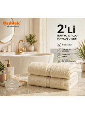 Özdilek Belda Plaj Havlusu 70X140 cm %100 Pamuk – Büyük Boy Yumuşak Havlu | Yüksek Emici & Hızlı Kuruyan Deniz, Plaj, Havuz Havlusu