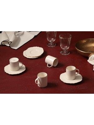 Enyaza Home Tide Altın Yaldız 4 Kişilik Kahve Takımı 80CC