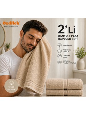 Özdilek Belda Plaj Havlusu 70X140 cm %100 Pamuk – Büyük Boy Yumuşak Havlu | Yüksek Emici & Hızlı Kuruyan Deniz, Plaj, Havuz Havlusu