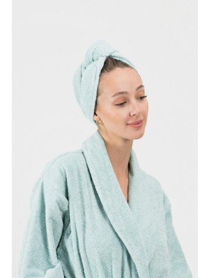 Ender Home Cottonverse Düğmeli %100 Pamuk Saç Kurulama Bonesi