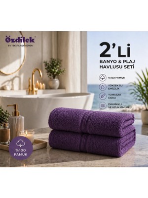 Özdilek Belda Plaj Havlusu 70X140 cm %100 Pamuk – Büyük Boy Yumuşak Havlu | Yüksek Emici & Hızlı Kuruyan Deniz, Plaj, Havuz Havlusu