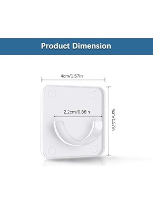Enyaza Home Banyo Duş Başlığı Tutucusu, Premium Kalite 4 Adet Yapışkanlı Askı, Kolay Kurulum Duş Perde Braketi, Yeniden Kullanılabilir Yapışkan Tabanlı, Tüm Duş Perdeleri ile Uyumlu