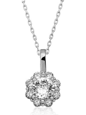 Elwes 925 Ayar Gümüş Çiçek Kadın Gümüş Kolye